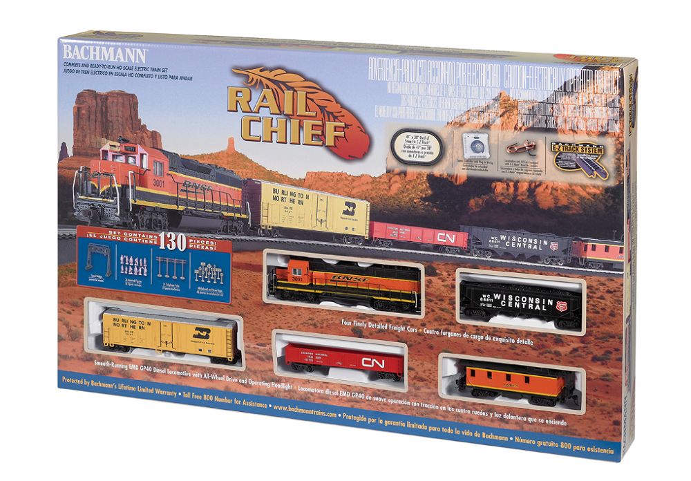 00706 BNSF RAIL CHIEF TRAIN SET-HO