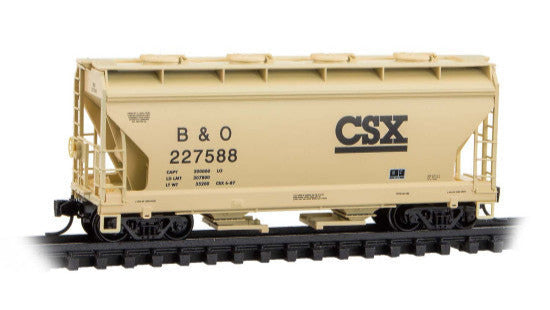 09200640 CSX 2-BAY COVERED HOPPER B&O #227588-N