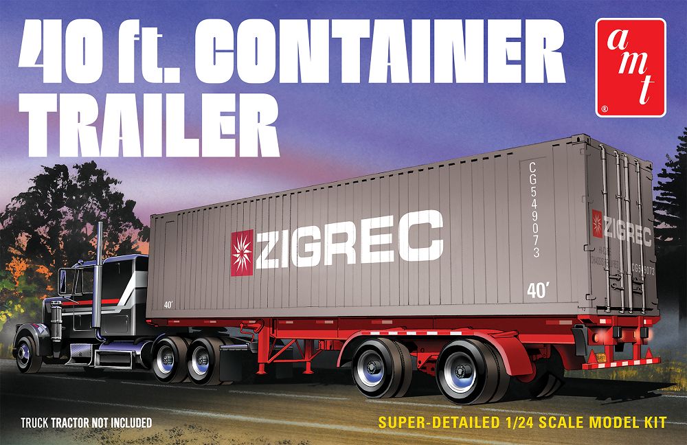 1196 40ft. CONTAINER TRAILER-1:24 SCALE