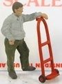1323 WORKER WITH HAND TRUCK-O