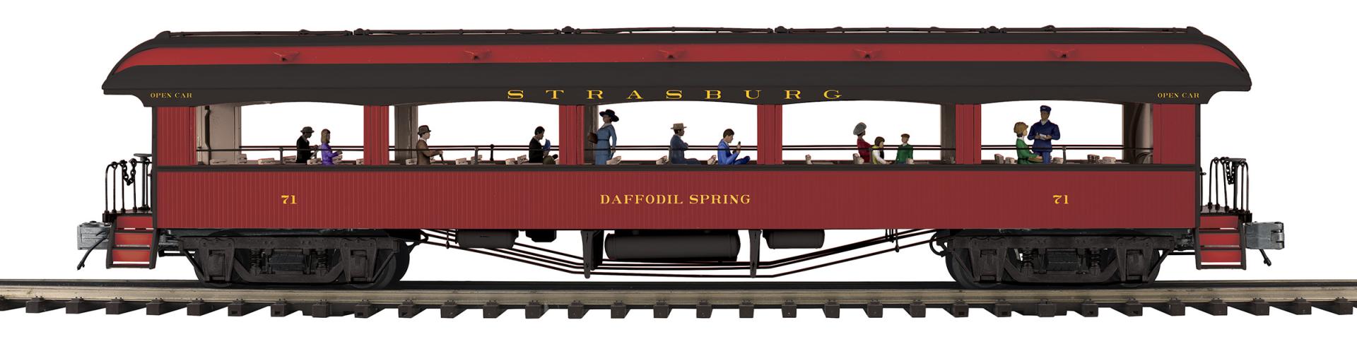 20-62188 STRASBURG 64' OPEN AIR COACH #71 DAFFODIL SPRING-O