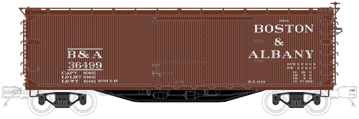 20-99534 BOSTON & ALBANY DOUBLE SHEATHED WOOD BOXCAR #36499-O
