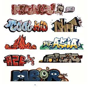 2244 GRAFFITI DECAL SET #1-HO