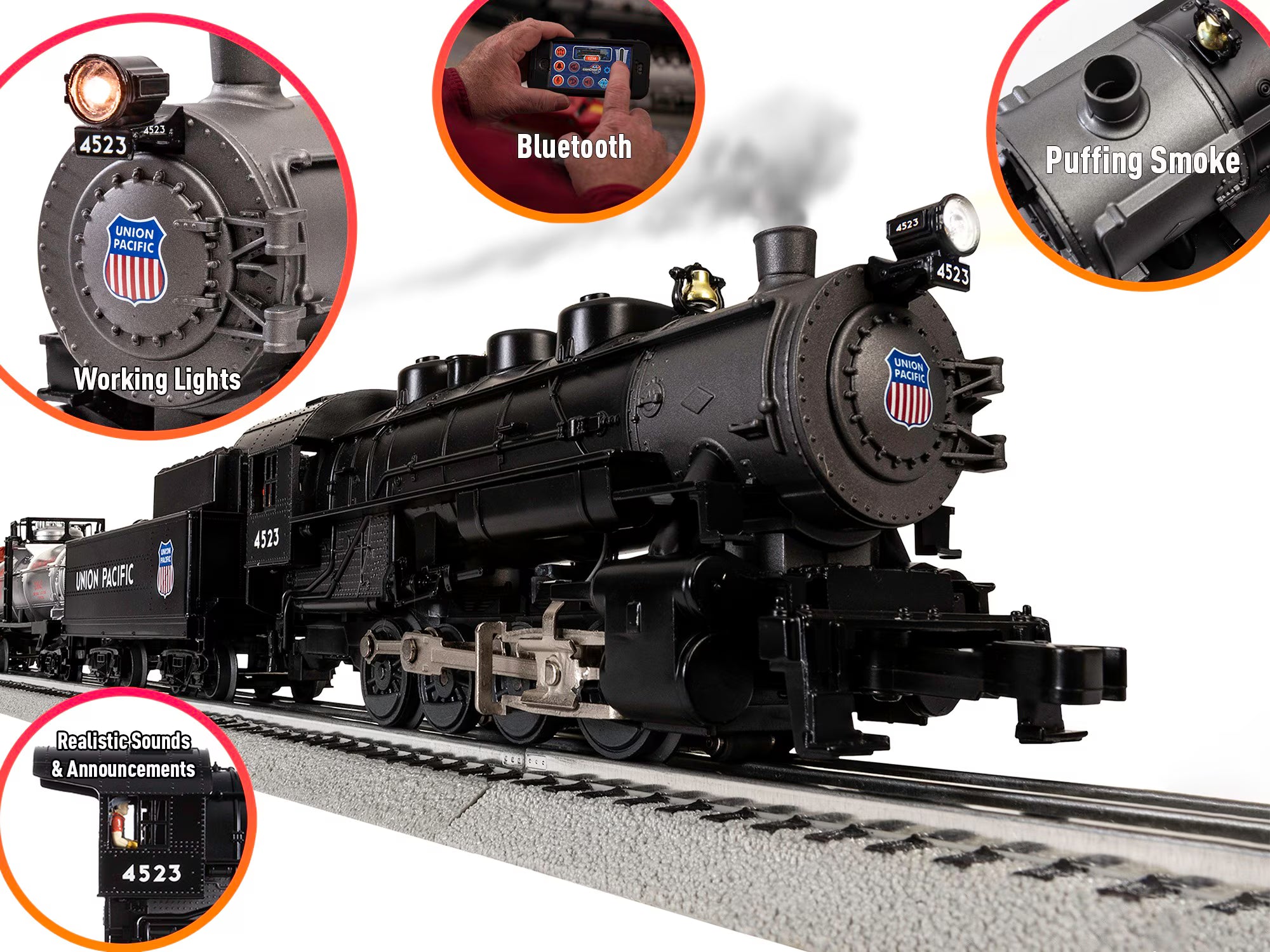 2323090 UNION PACIFIC FLYER STEAM FREIGHT TRAIN SET-O