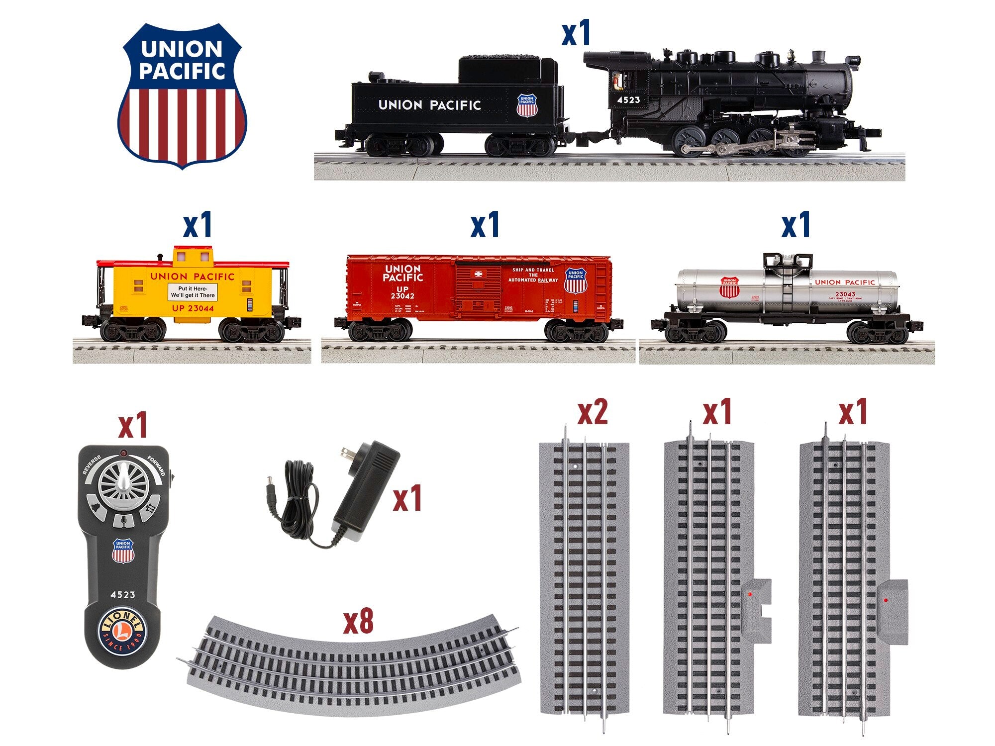 2323090 UNION PACIFIC FLYER STEAM FREIGHT TRAIN SET-O