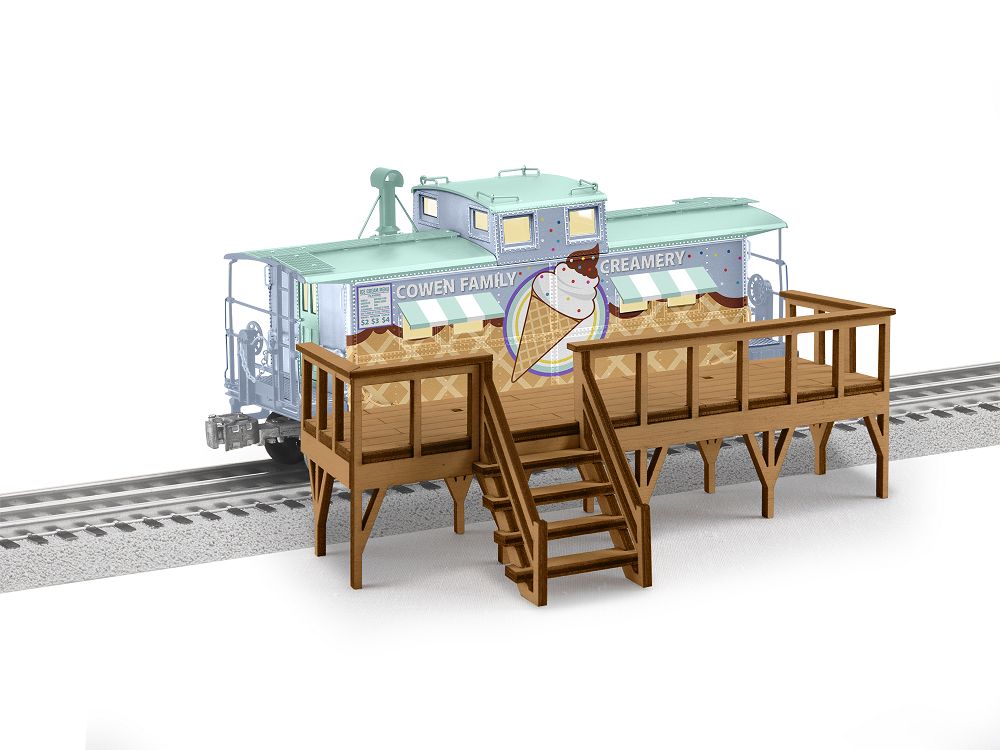 2329130 COWEN'S CREAMERY CABOOSE AND ICE CREAM STAND-O