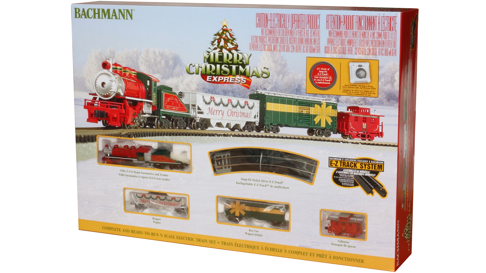 24027 MERRY CHRISTMAS STEAM FREIGHT TRAIN SET-N