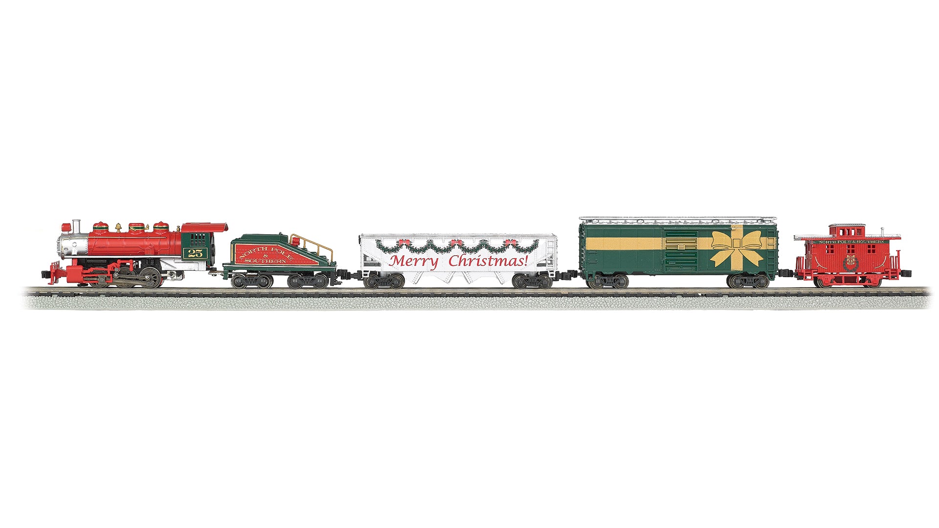 24027 MERRY CHRISTMAS STEAM FREIGHT TRAIN SET-N
