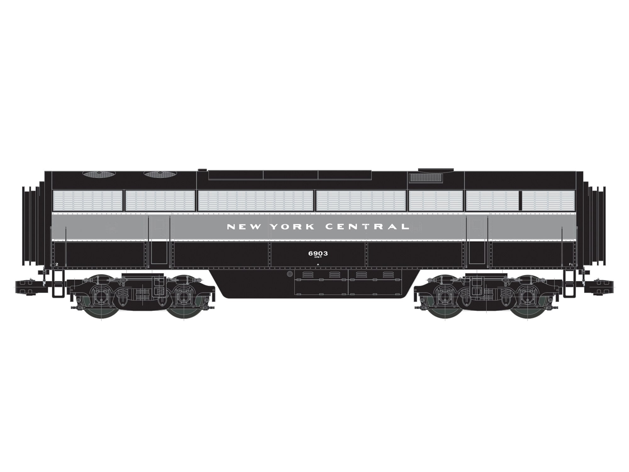 2533249 NEW YORK CENTRAL C-LINER SUPER BASS B-UNIT #6903-O