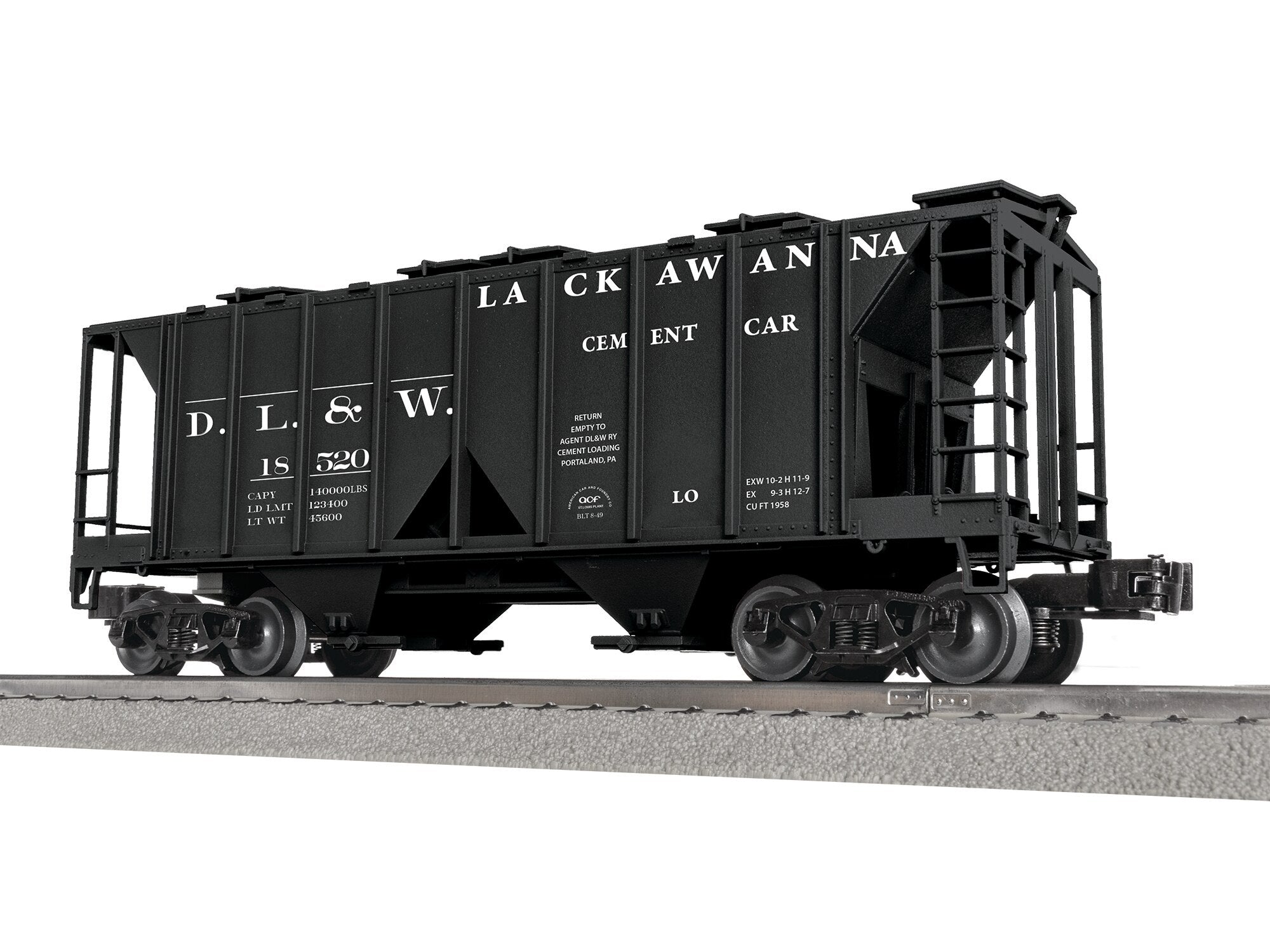 2542082 DELAWARE LACKAWANNA & WESTERN AC-2 COVERED HOPPER #18520-O