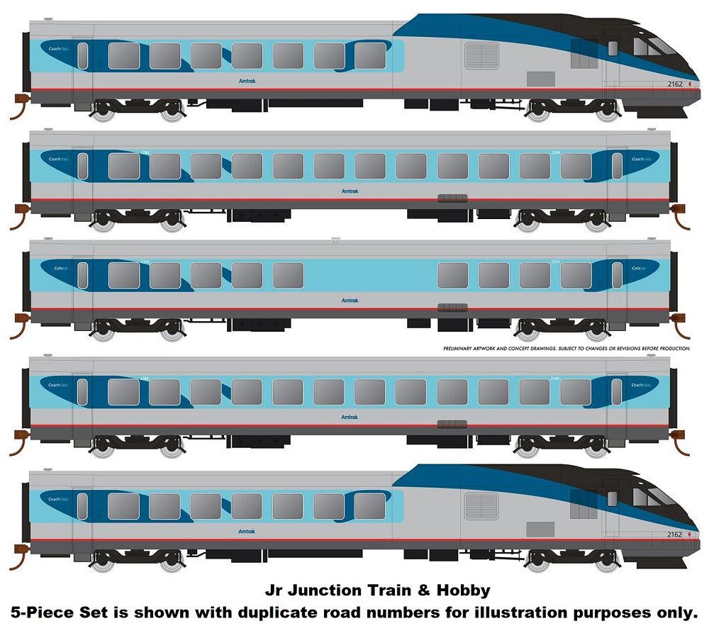 25505 AMTRAK ROHR TURBO TRAIN-HO