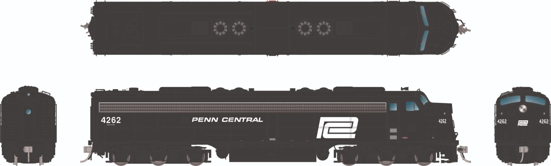 28588 PENN CENTRAL EMD E8 #4266-HO