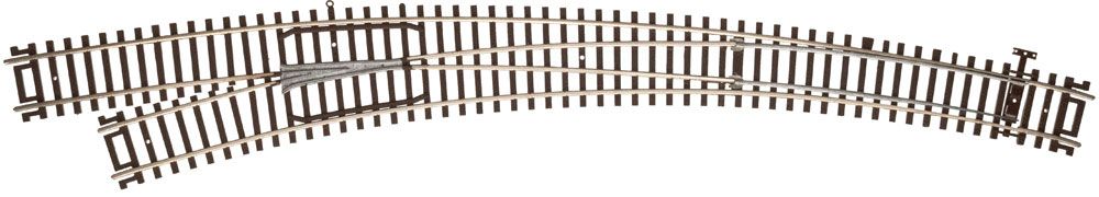 287 CURVED LEFT-HAND TURNOUT-HO