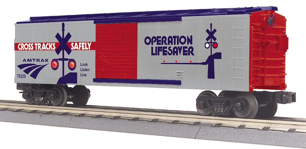 30-71121 AMTRAK BOXCAR W/LIGHTS-O