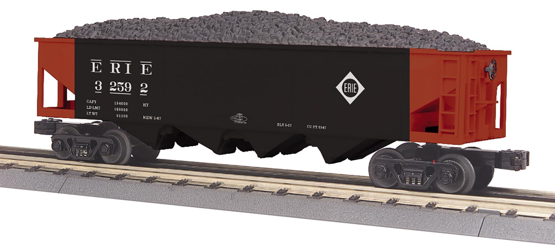 30-75752 ERIE 4-BAY HOPPER CAR W/ COAL LOAD-O