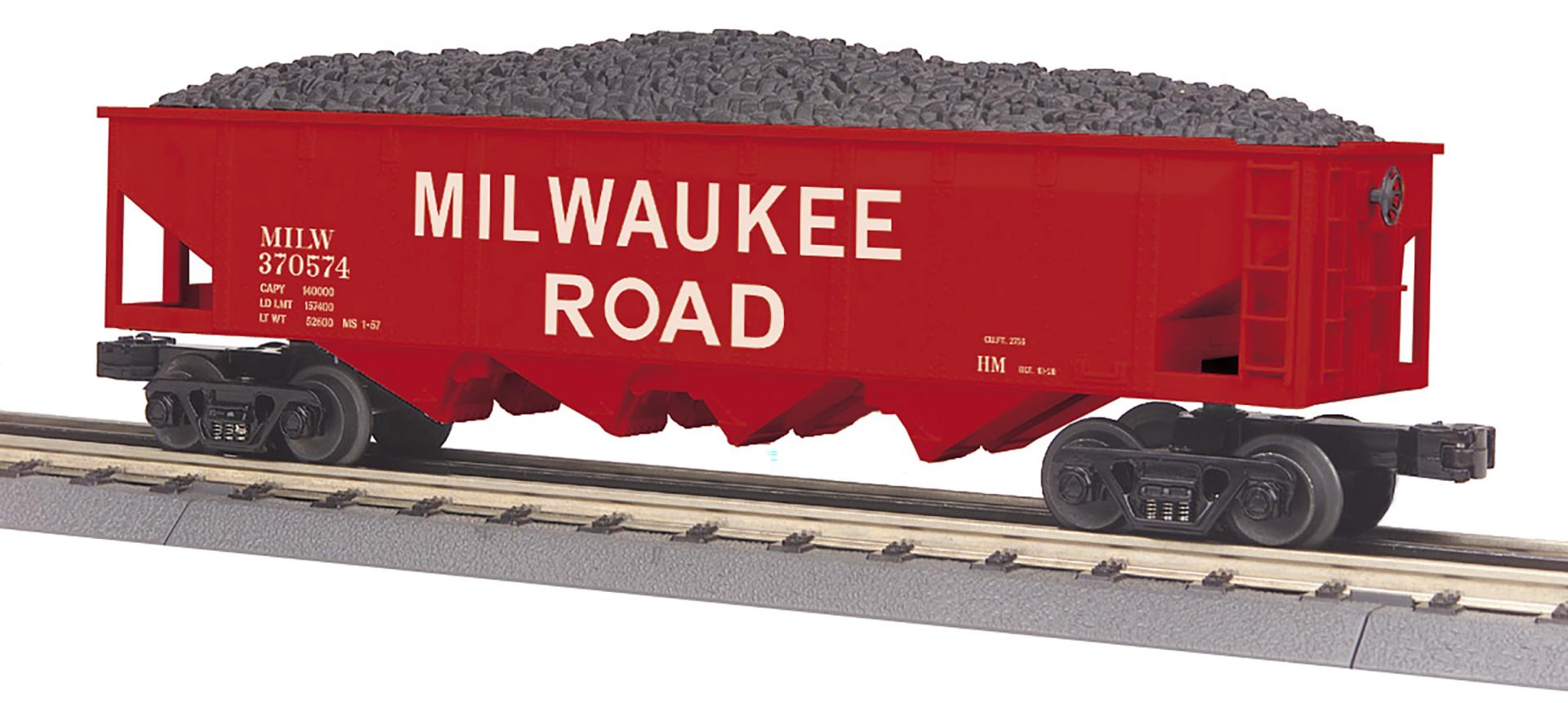 30-75755 MILWAUKEE ROAD 4-BAY HOPPER W/ COAL LOAD-O