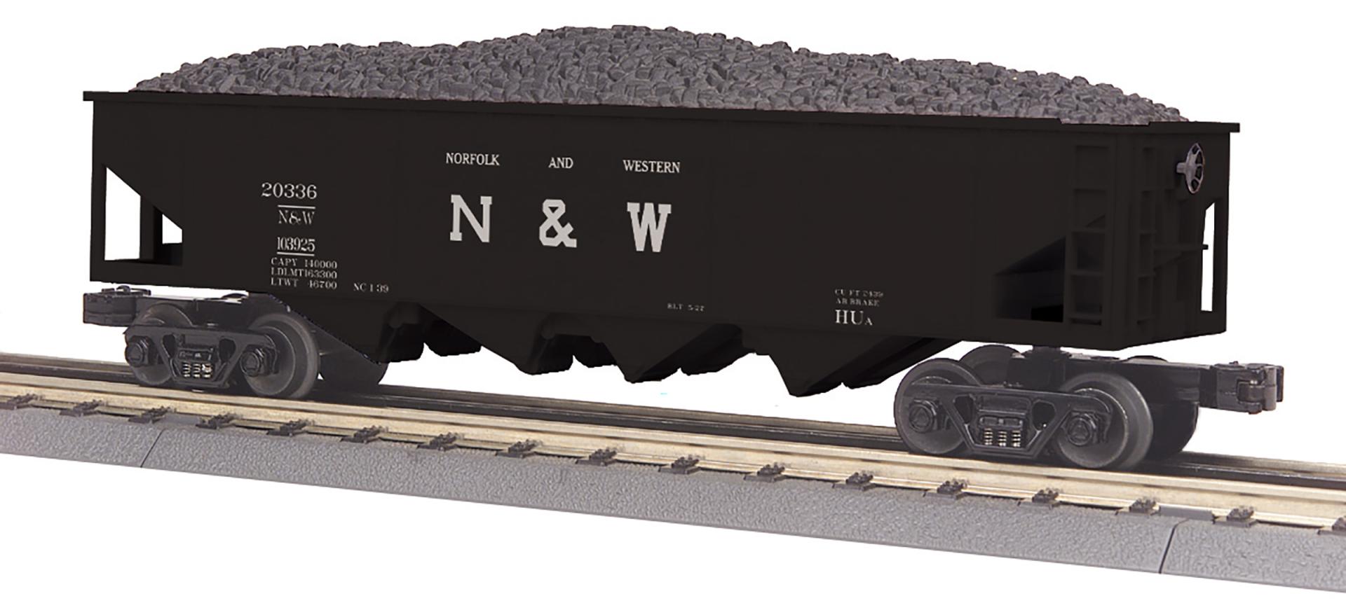 30-75756 NORFOLK & SOUTHERN 4-BAY HOPPER W/ COAL LOAD-O