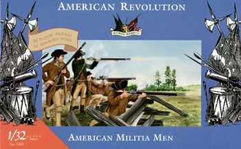 3201 AMERICAN MILITIA MEN SET-1:32 SCALE