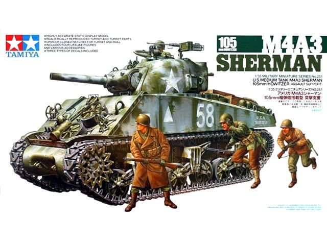 35251 M4A3 SHERMAN 105MM TANK-1:35 SCALE