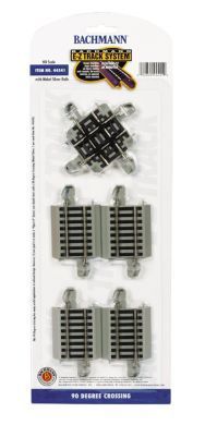 44541 EZ-TRACK 90 DEGREE CROSSOVER NICKEL SILVER-HO