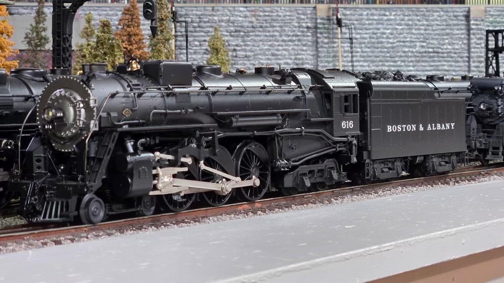 BLKTMCC2RP BOSTON & ALBANY J2 HUDSON STEAM LOCOMOTIVE BLACK W/ 2-RAIL