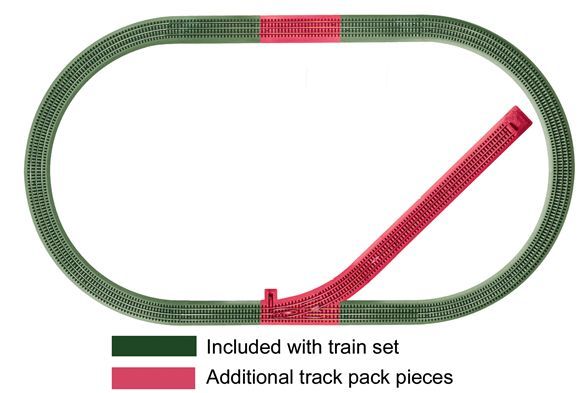 6-12044 FASTRACK SIDING TRACK PACK SET-O
