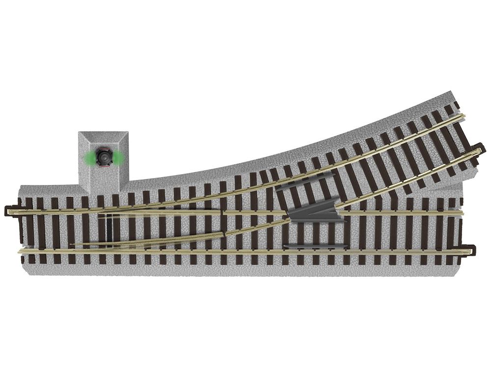 6-49868 AMERICAN FLYER FASTRACK LEFT HAND MANUAL SWITCH-S