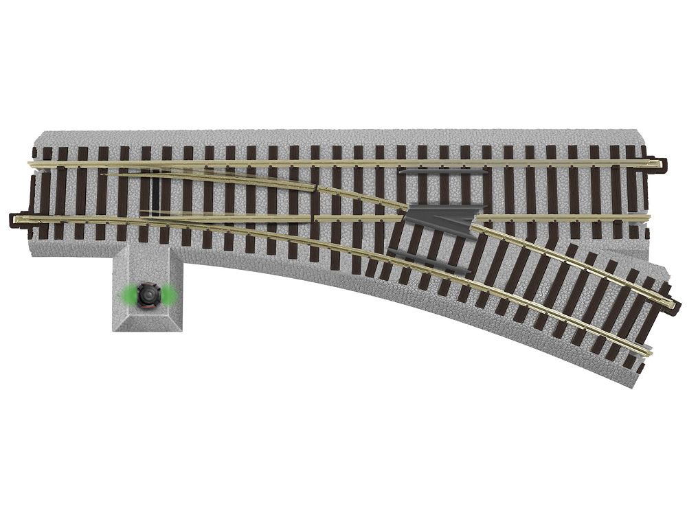 6-49869 AMERICAN FLYER FASTRACK RIGHT HAND MANUAL SWITCH-S