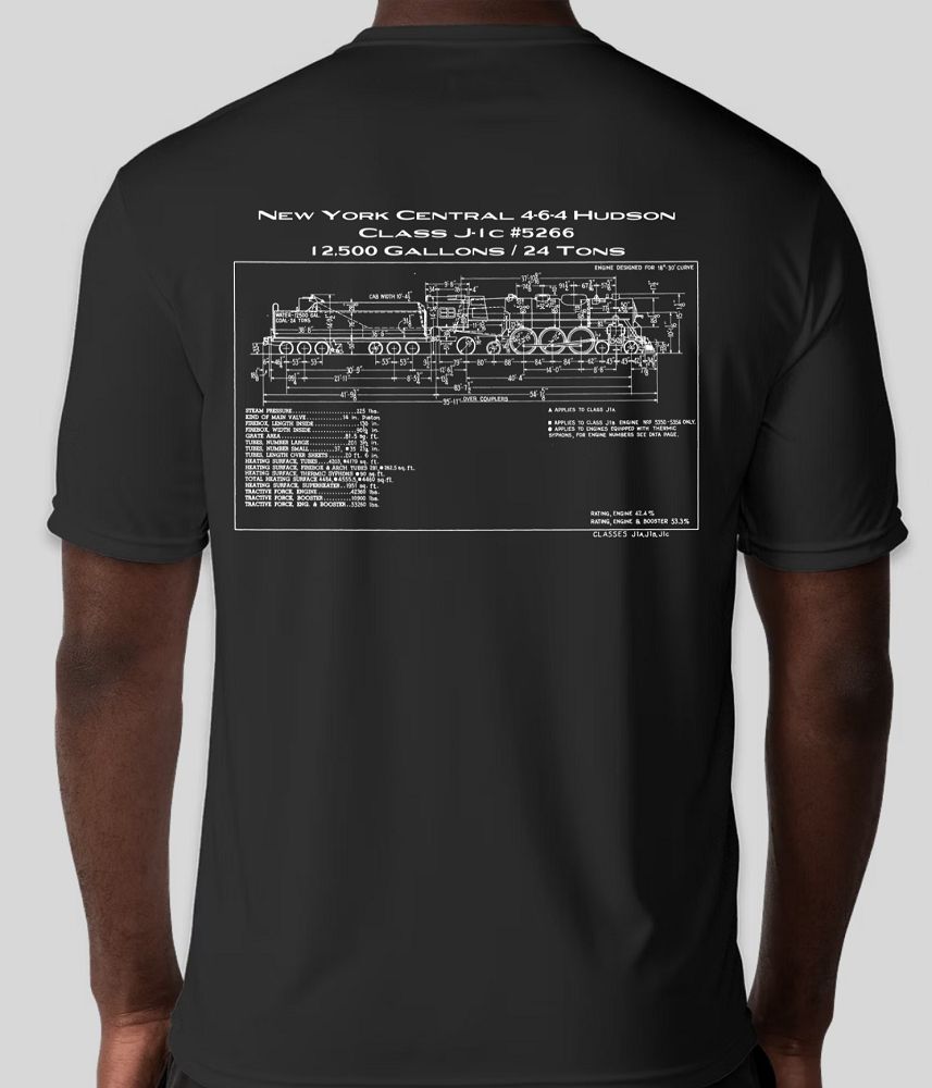 667587181 NEW YORK CENTRAL HUDSON COTTON T-SHIRT-LARGE