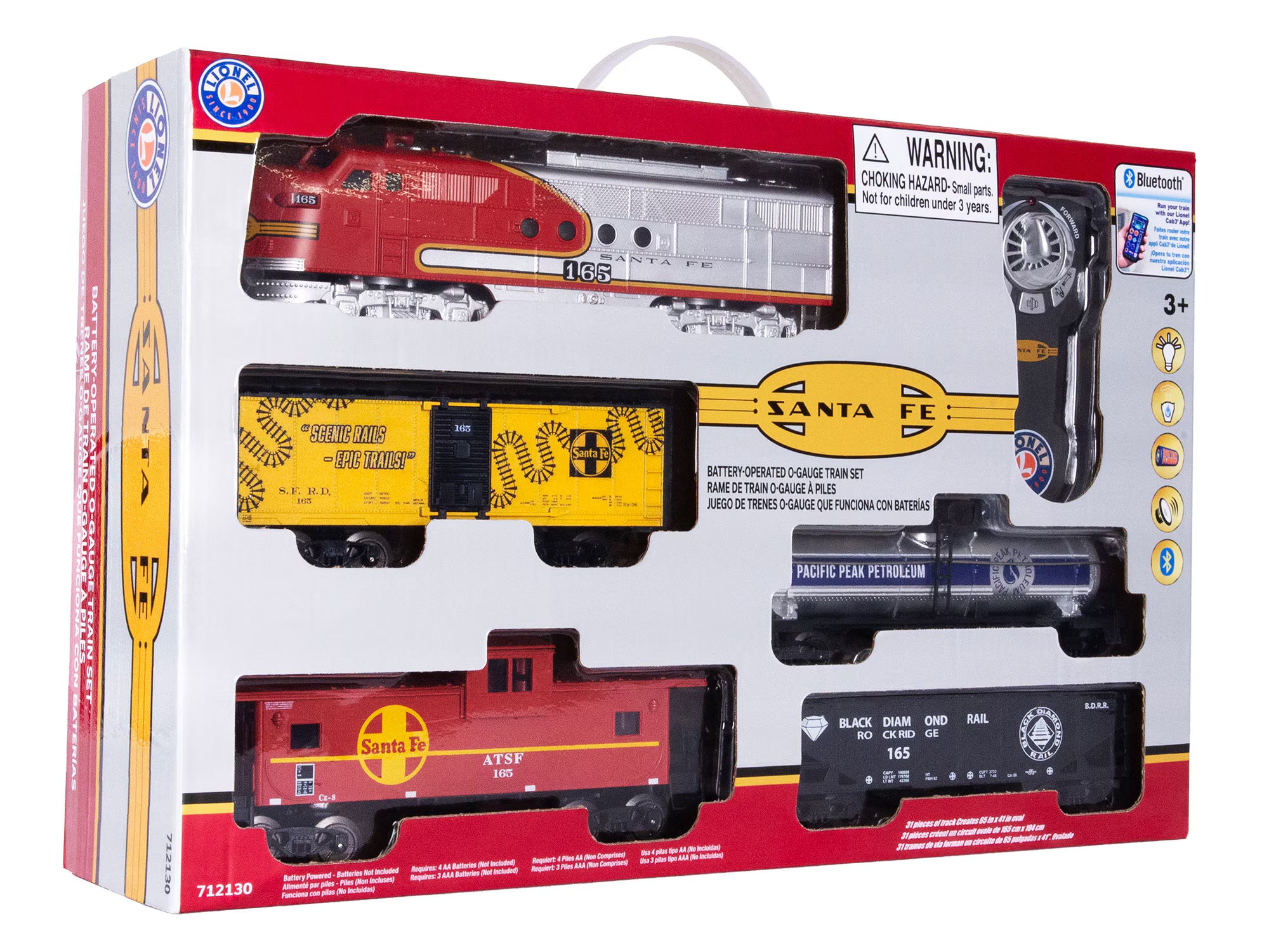 7-12130 SANTA FE FLYER FREIGHT BATTERY OPERATED O GAUGE TRAIN SET-O