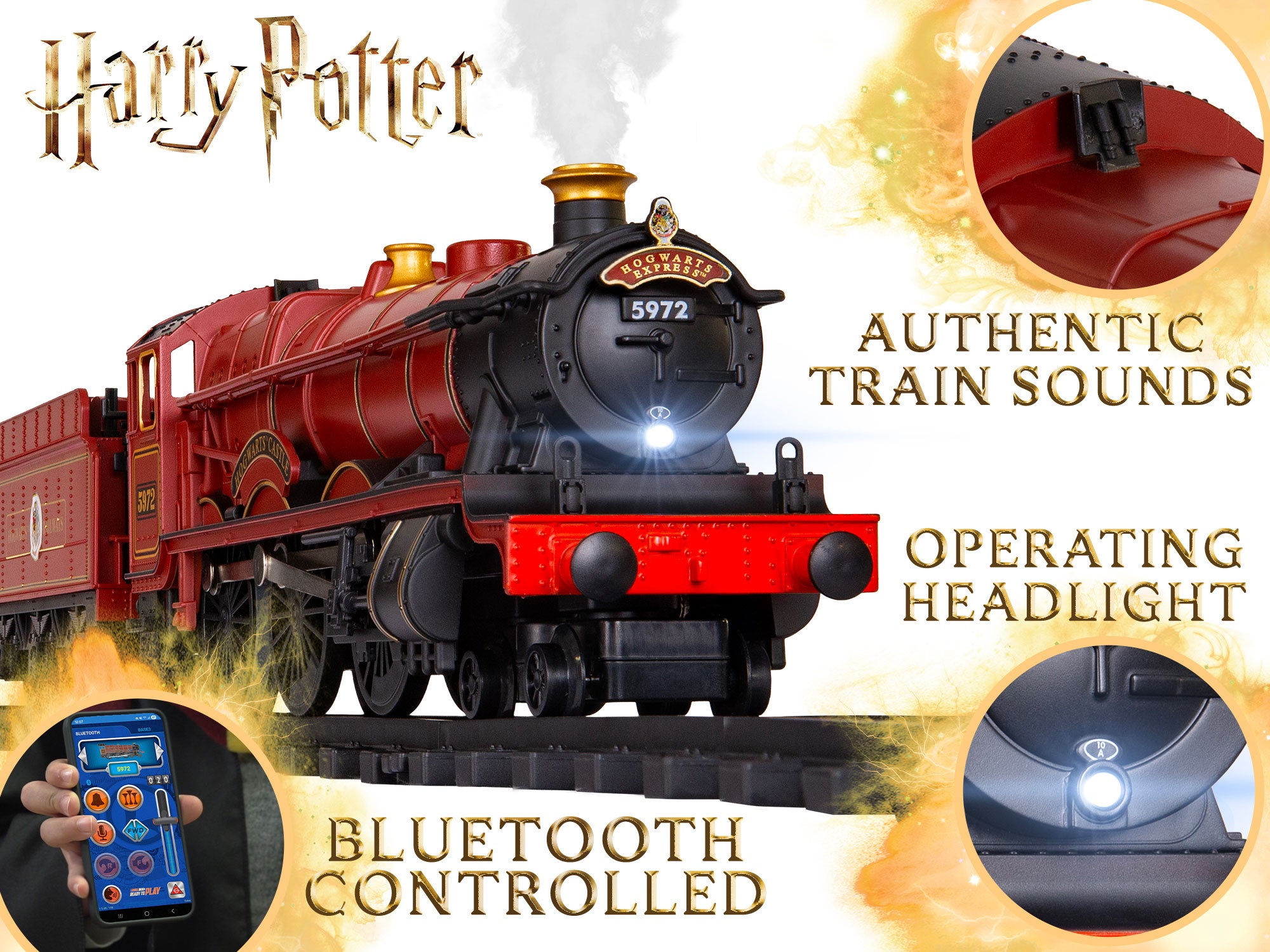 7-12132 HARRY POTTER'S HOGWARTS EXPRESS BATTERY OPERATED O GAUGE TRAIN SET-O