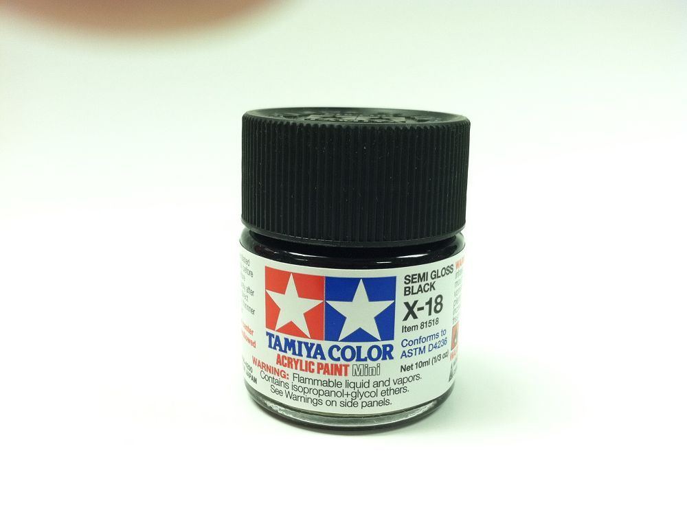 81518 X-18 SEMI GLOSS BLACK-0 : 1/3 oz.