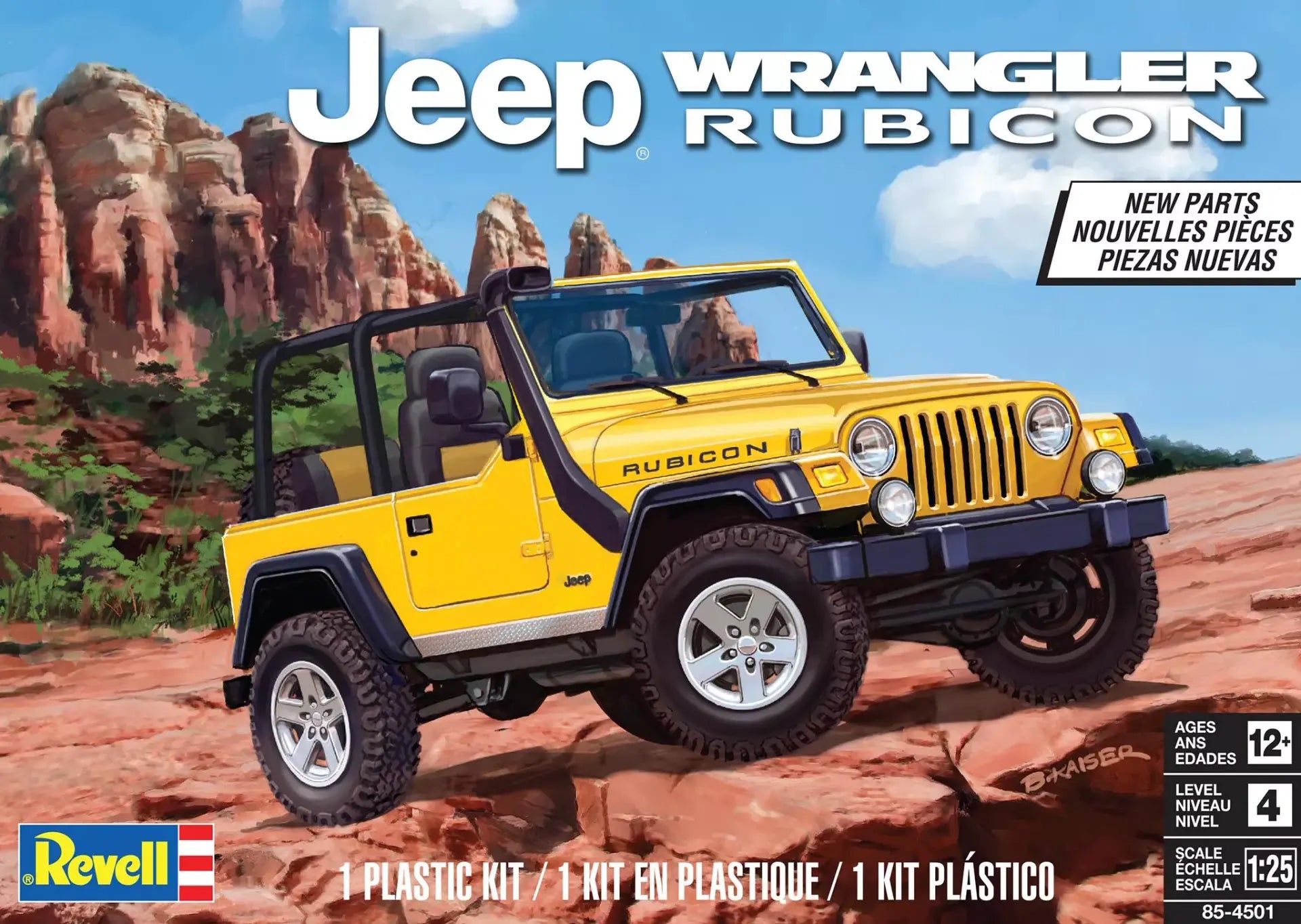 85-4501 JEEP WRANGLER RUBICON-1:25 SCALE