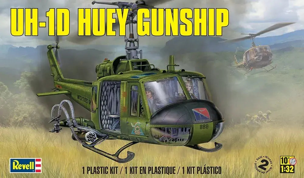 85-5536 UH-1D HUEY GUNSHIP HELICOPTER-1:32 SCALE