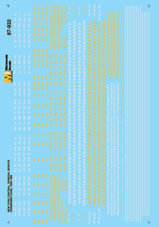 87-932 NYC PASSENGER CAR DECALS-HO