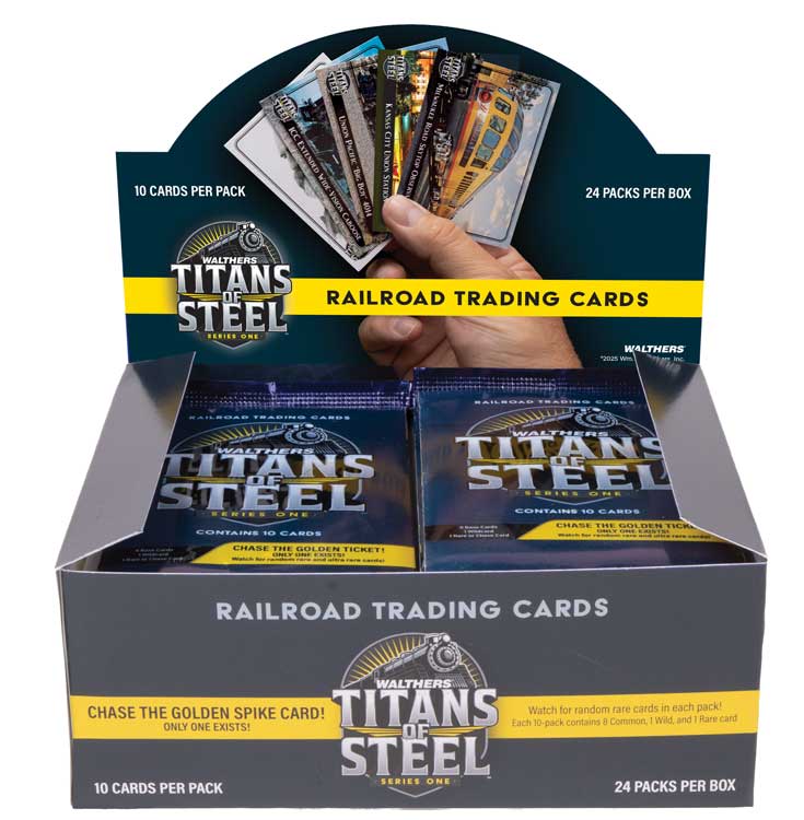 900-9001 WALTHERS TITANS OF STEEL RAILROAD TRADING CARDS - SERIES ONE
