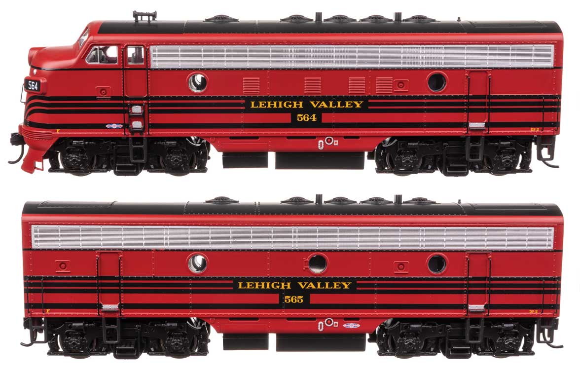 910-21406 Lehigh Valley F7AB Locomotive Set #564/565-HO