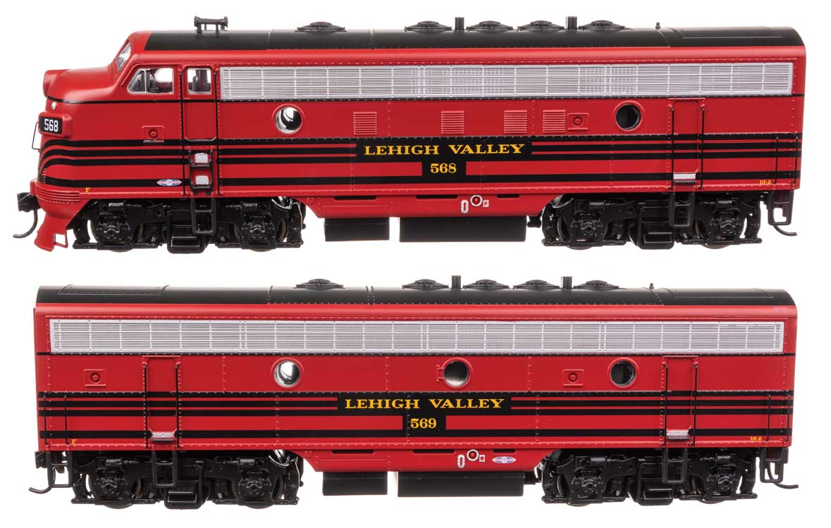 910-21407 Lehigh Valley F7AB Locomotive Set #568/569-HO