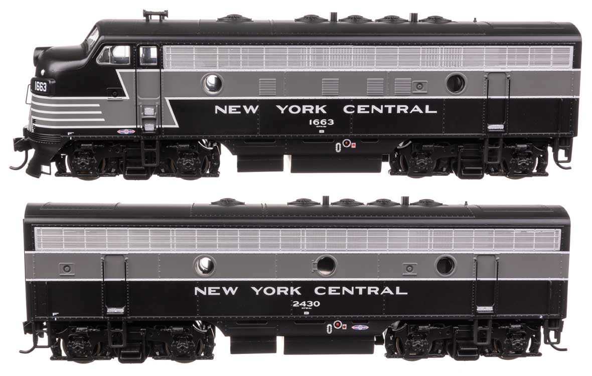910-21410 New York Central F7AB Locomotive Set #1663/2430-HO