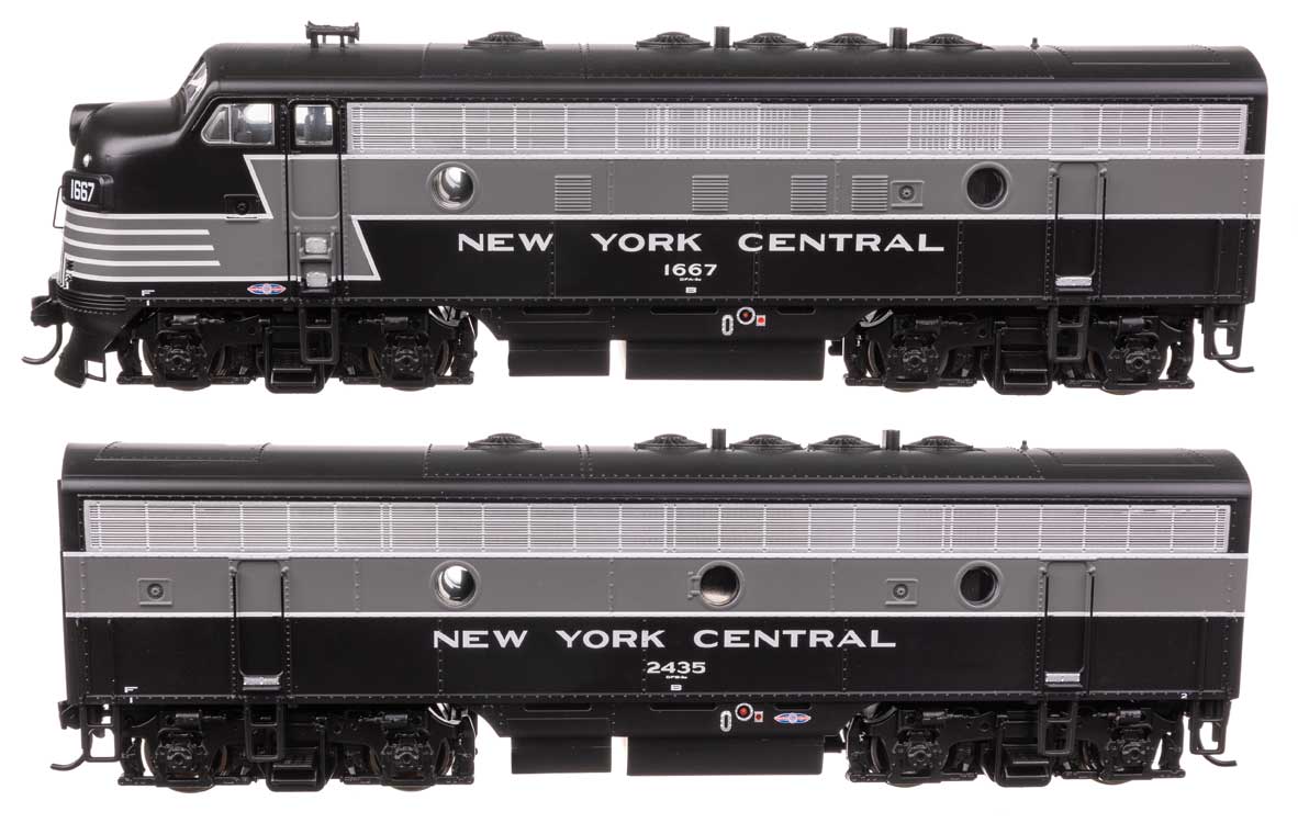910-21411 New York Central F7AB Locomotive Set #1667/2435-HO