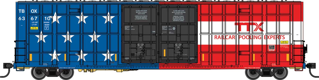 910-3126 TTX 60' HIGH CUBE BOXCAR #636710-HO