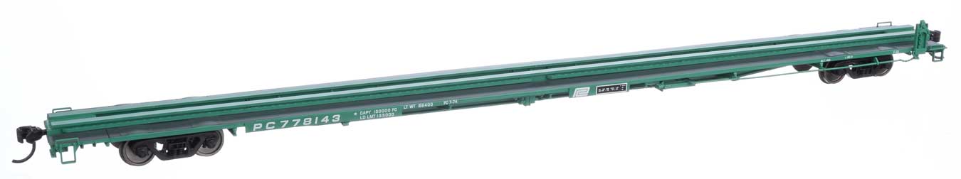 910-5562 PENN CENTRAL 85' G85 FLAT CAR #778143-HO