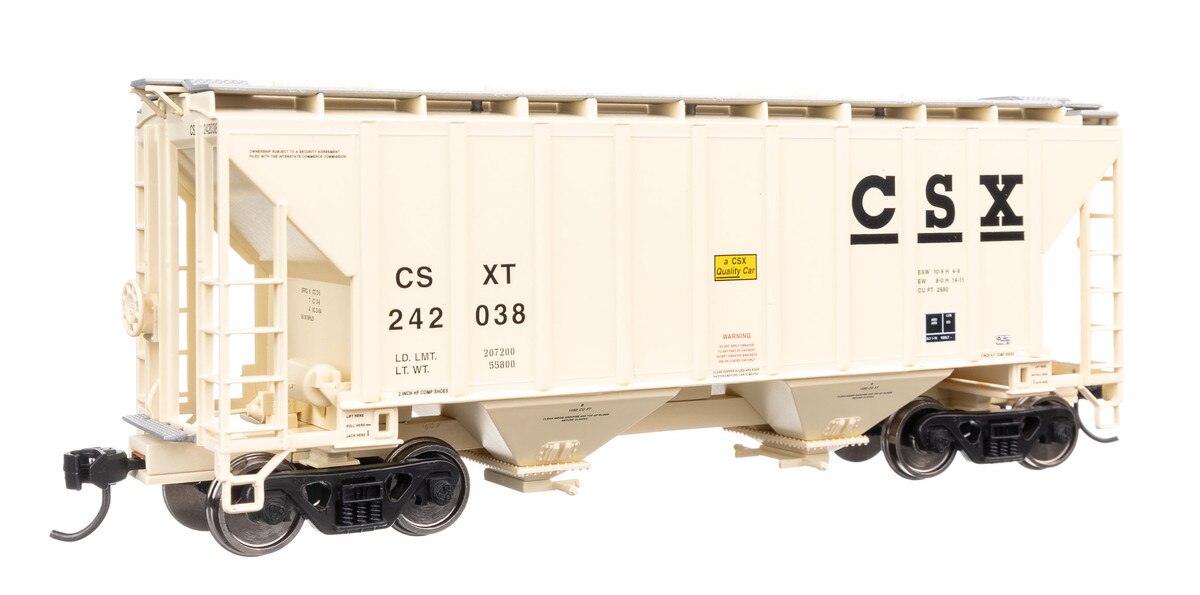 910-8507 CSX 37' 2-BAY COVERED HOPPER #242038-HO