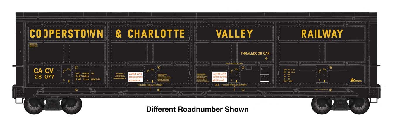 920-101944 COOPERSTOWN & CHARLOTTE VALLEY 56' THRALL ALL-DOOR BOXCAR #28080-HO