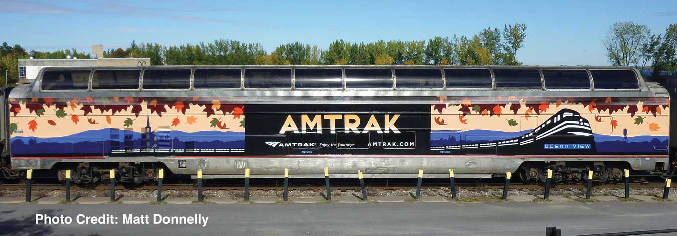 920-14606 AMTRAK 85' BUDD ADIRONDACK DOME LOUNGE #10031-HO