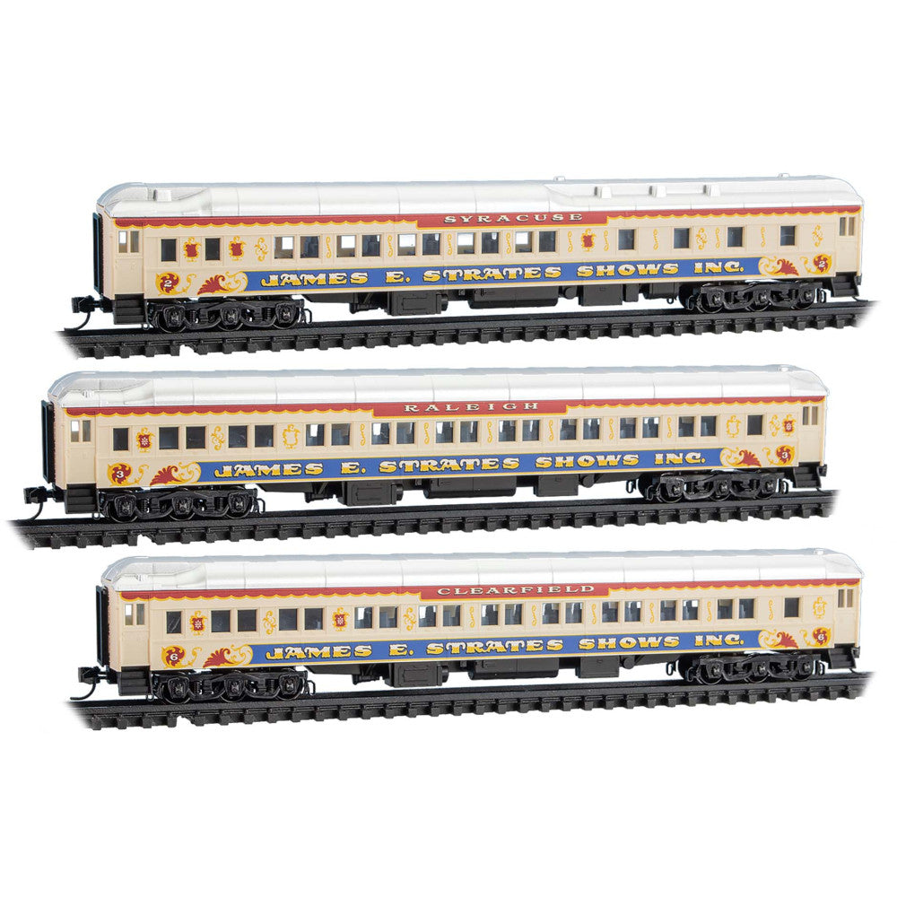 98302266 STRATES SHOWS HEAVYWEIGHT PASSENGER CAR SET 3-PACK-N