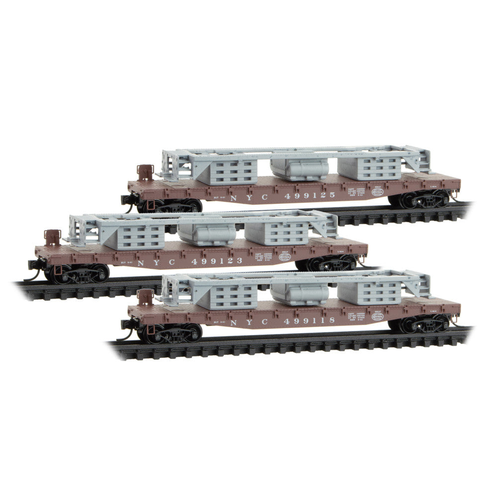 98302267 NEW YORK CENTRAL FLAT CAR SET W/ SW9 DIESEL LOCOMOTIVE FRAME LOAD-N