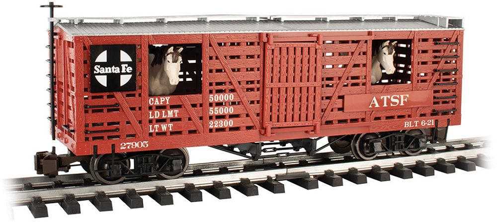 98707 SANTA FE STOCK CAR W/ HORSES-G