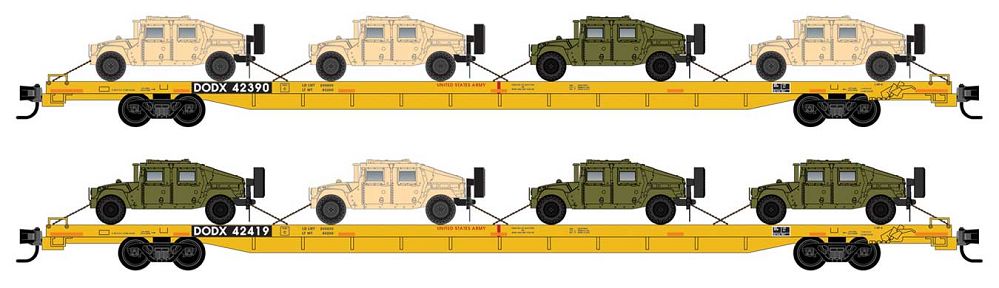 99302180 FLATCARS W/ HUMVEES-N