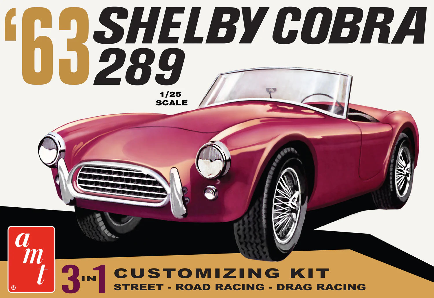 1319 '63 SHELBY COBRA 289 CUSTOMIZING CAR-1:25 SCALE